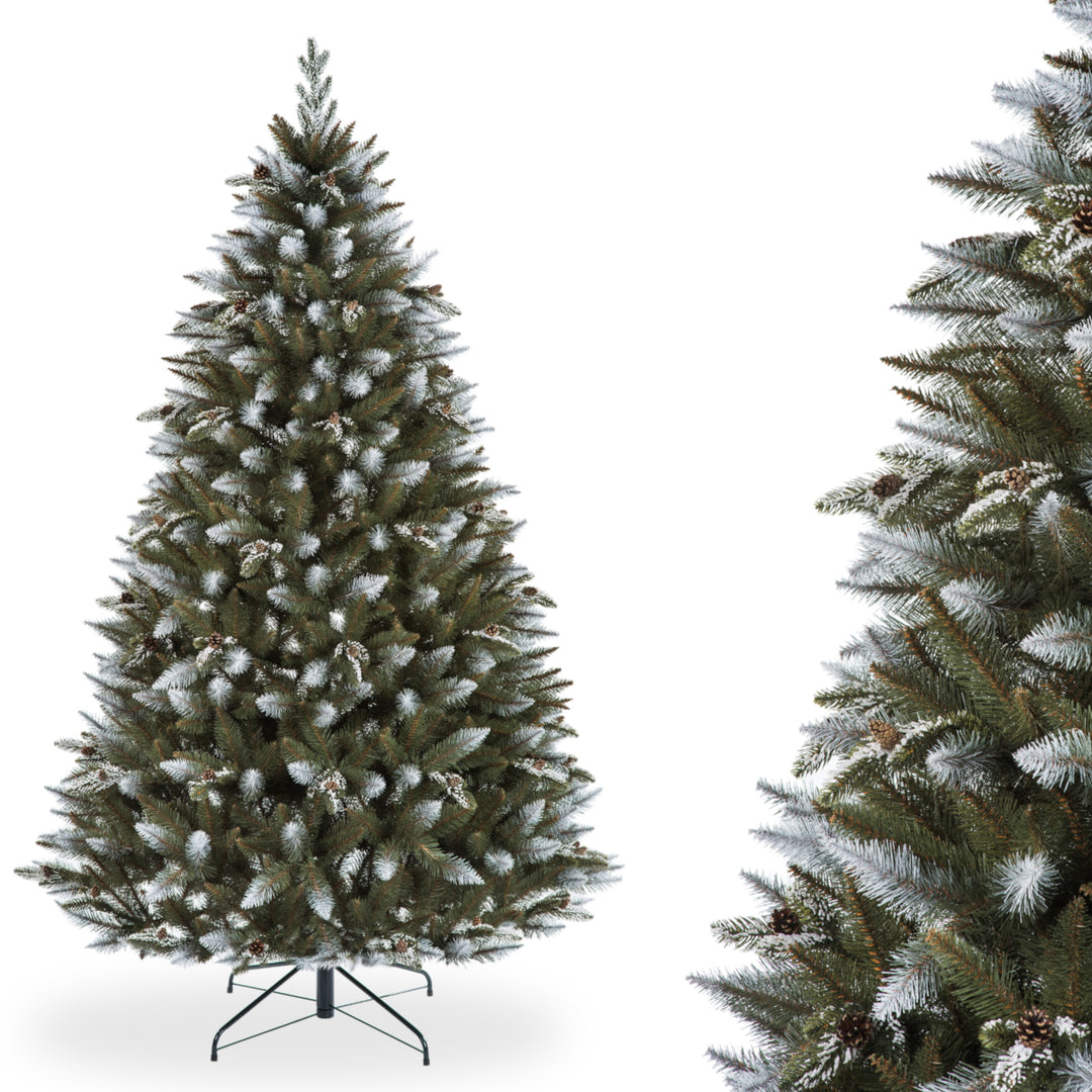 Premium PVC Weihnachtsbaum Verschneite Fichte mit PE 220 Zweigen