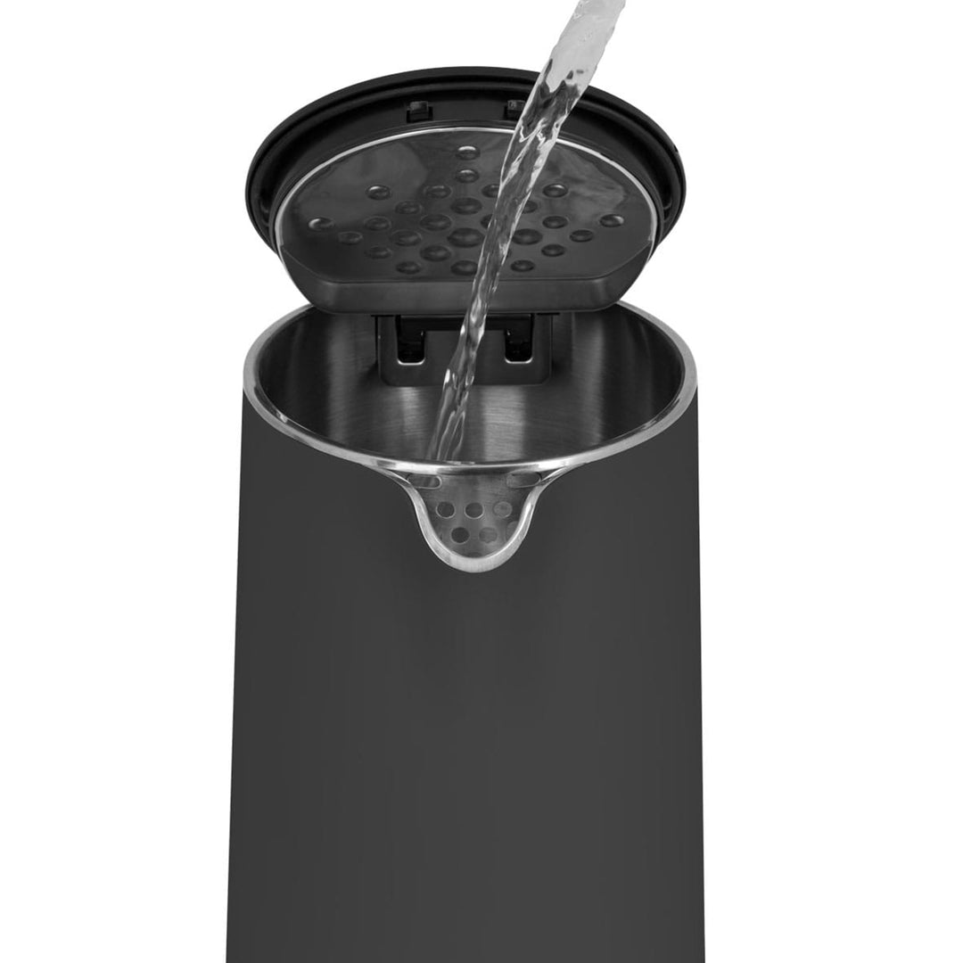 Wasserkessel Wasserkocher mit Temperaturregelung 1,5L KEEP WARM-Funktion Wasserstandanzeige 360° Drehbare Basis 2200W Anthrazit