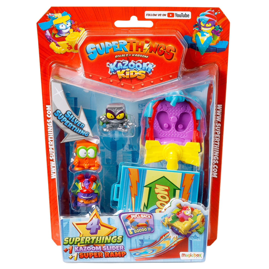 Set SuperThings Kazoom Kids Sliders Rampe und 4 Figuren