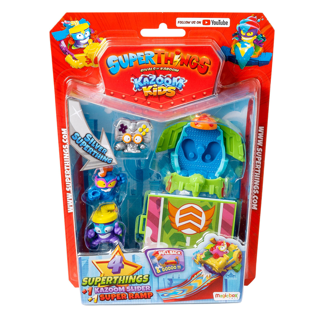 Set SuperThings Kazoom Kids Sliders Rampe und 4 Figuren