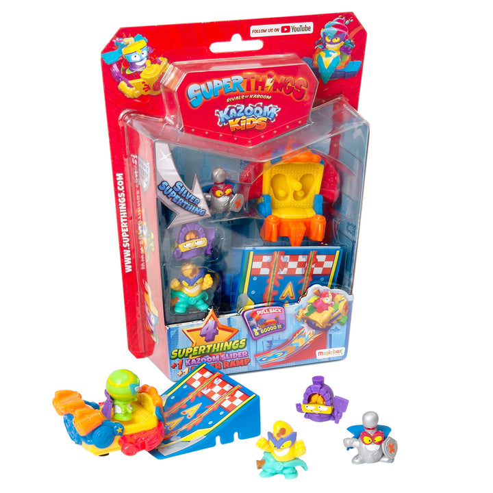 Set SuperThings Kazoom Kids Sliders Rampe und 4 Figuren