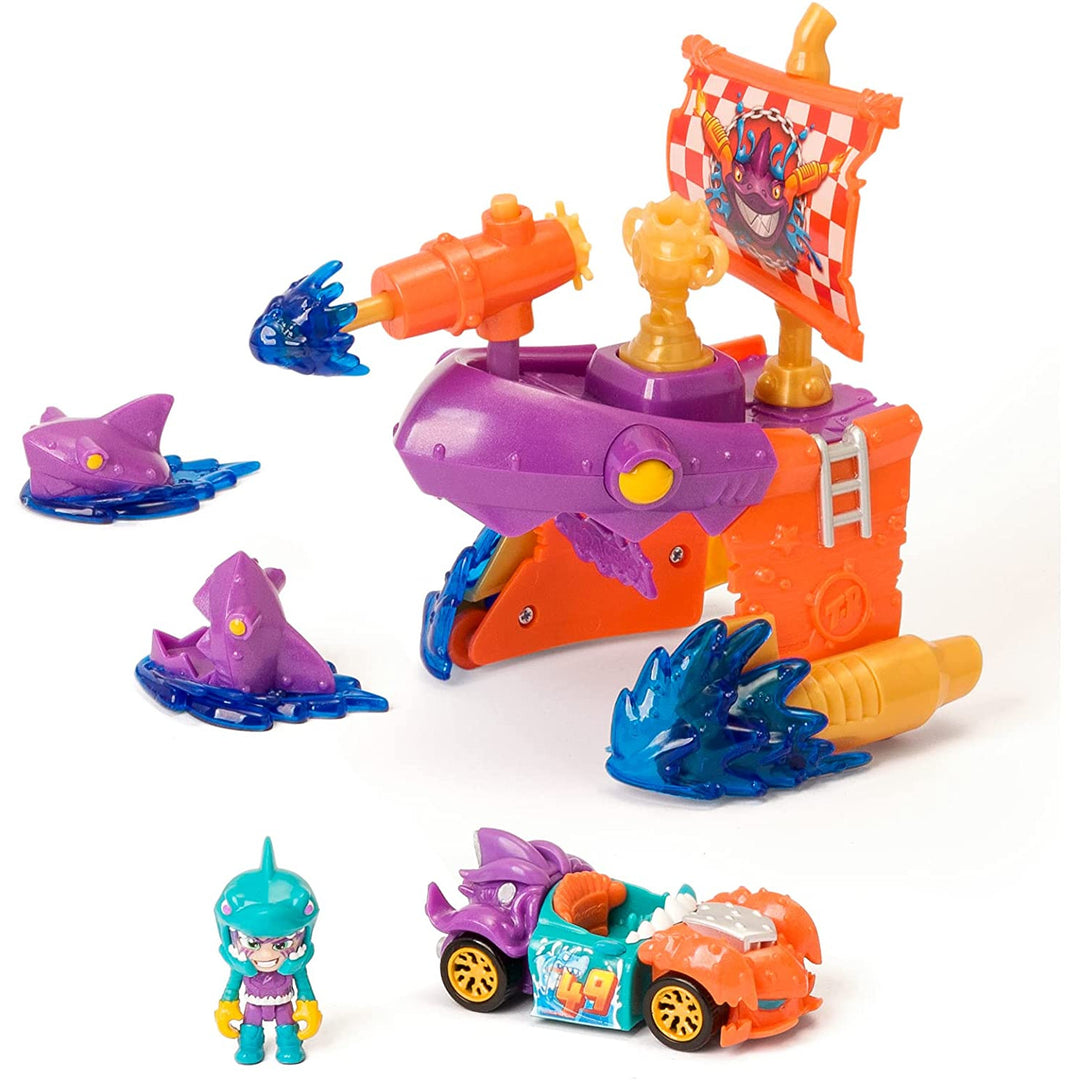 T-Racers Pirate Shark Playset exklusives Fahrzeug Spielset
