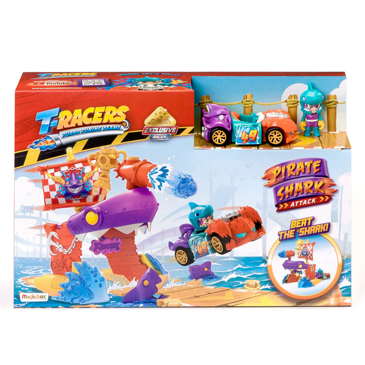 T-Racers Pirate Shark Playset exklusives Fahrzeug Spielset
