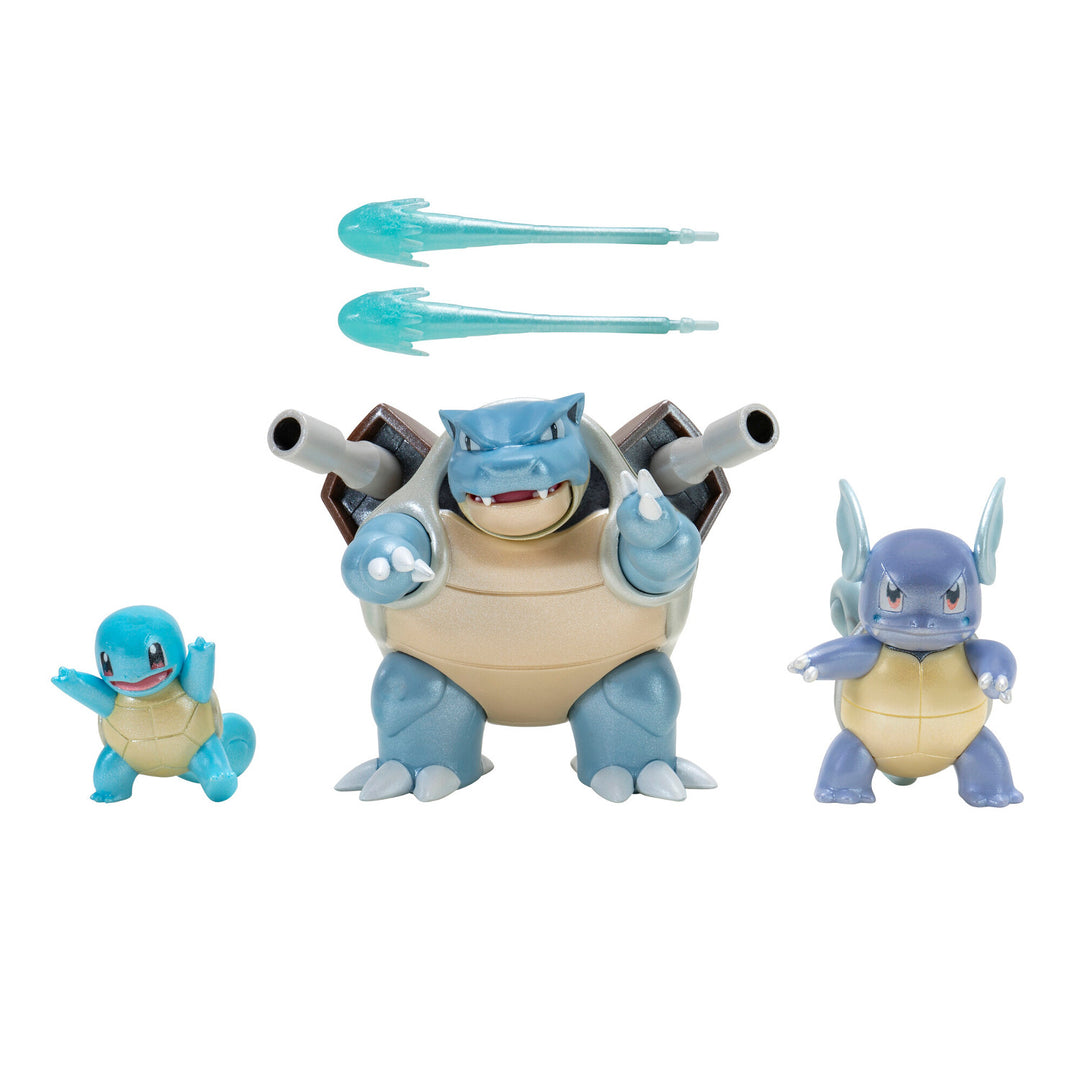 Pokemon Multipack 3 Figuren Set Squirtle Entwicklung