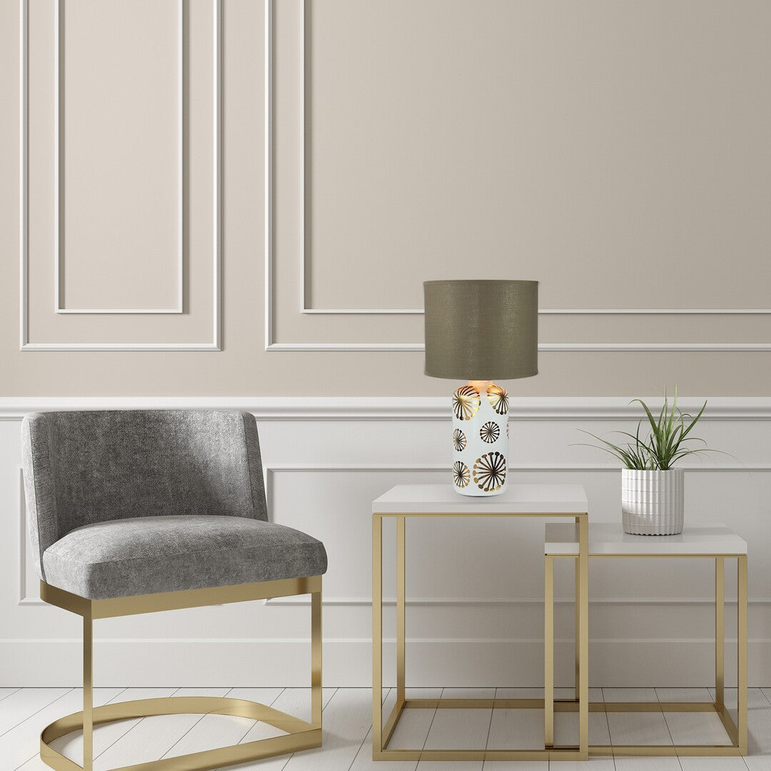 Rabalux Ginger Tischleuchte Gold/Braun E27 1X MAX 60W mit Schalter