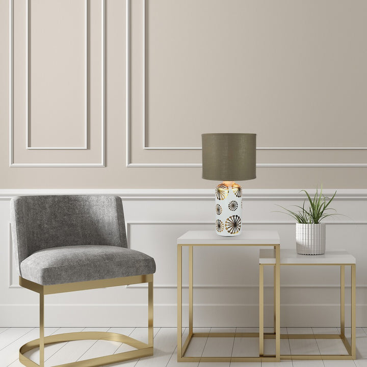 Rabalux Ginger Tischleuchte Gold/Braun E27 1X MAX 60W mit Schalter