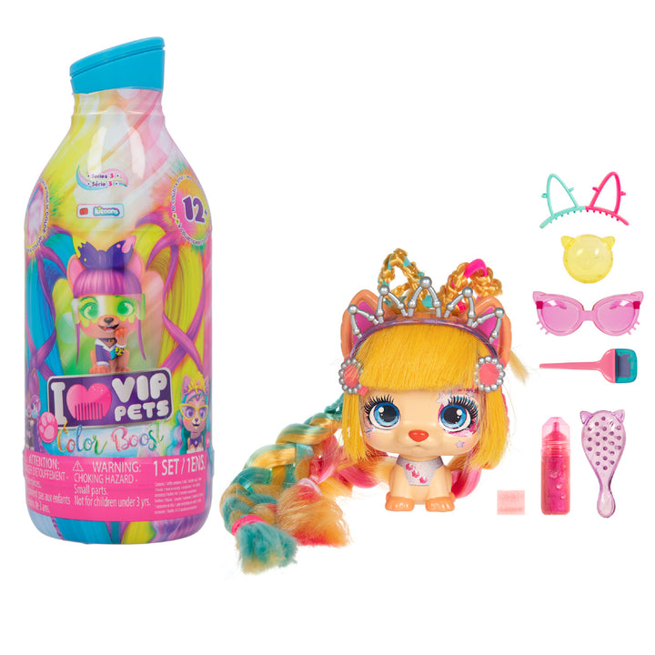 Puppe mit Zubehör Vip Pets Color Boost Serie 3 Mix
