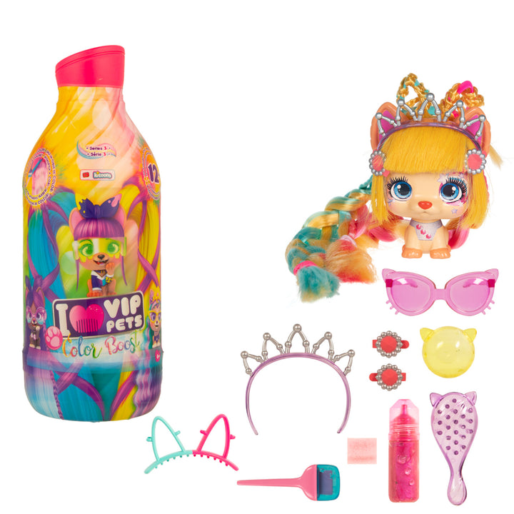 Puppe mit Zubehör Vip Pets Color Boost Serie 3 Mix
