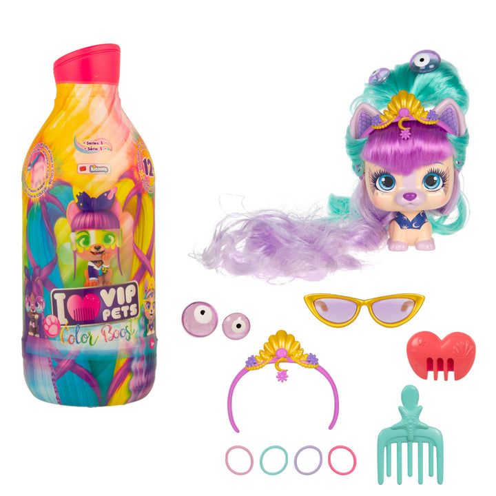 Puppe mit Zubehör Vip Pets Color Boost Serie 3 Mix