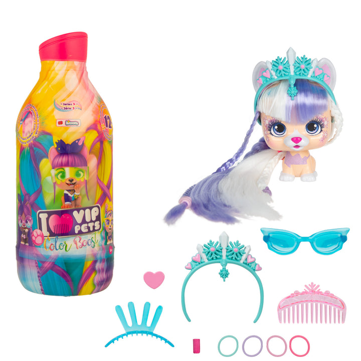 Puppe mit Zubehör Vip Pets Color Boost Serie 3 Mix