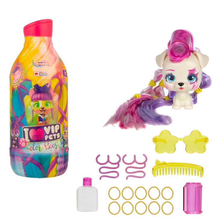 Puppe mit Zubehör Vip Pets Color Boost Serie 3 Mix