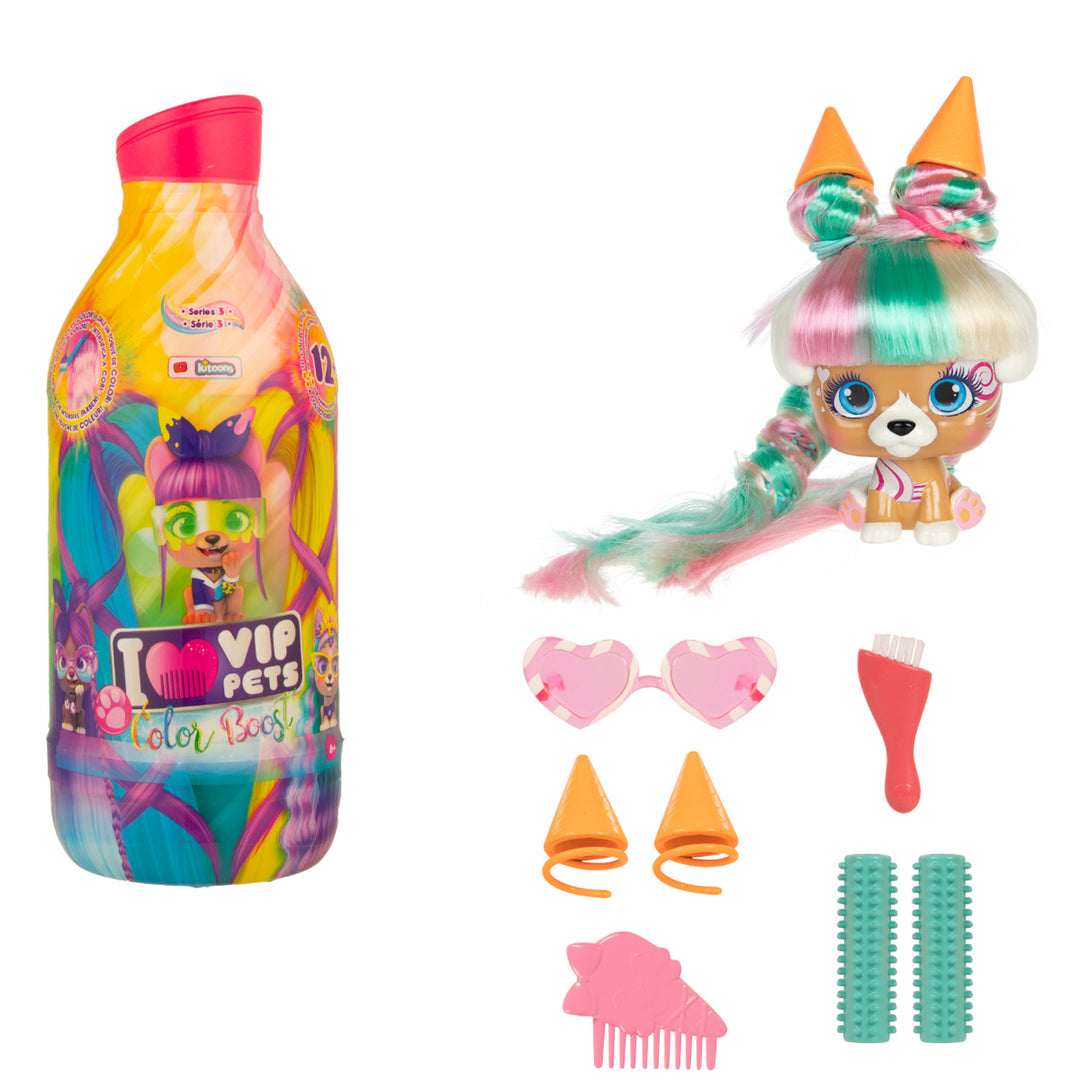 Puppe mit Zubehör Vip Pets Color Boost Serie 3 Mix