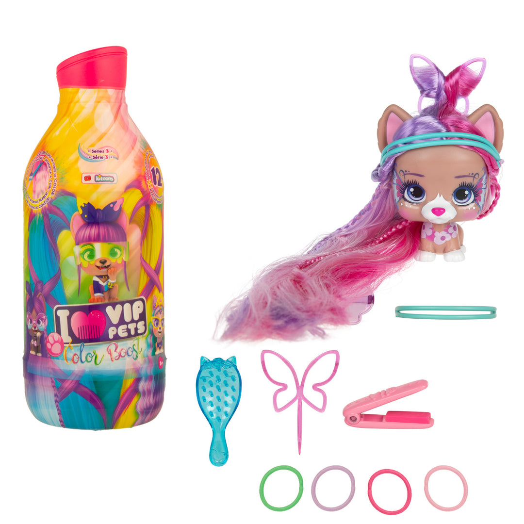 Puppe mit Zubehör Vip Pets Color Boost Serie 3 Mix