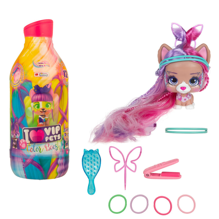 Puppe mit Zubehör Vip Pets Color Boost Serie 3 Mix
