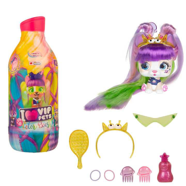 Puppe mit Zubehör Vip Pets Color Boost Serie 3 Mix