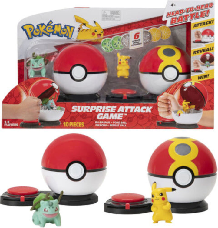 Pokémon Surprise Attack Game Pikachu vs. Bisasam Spielset