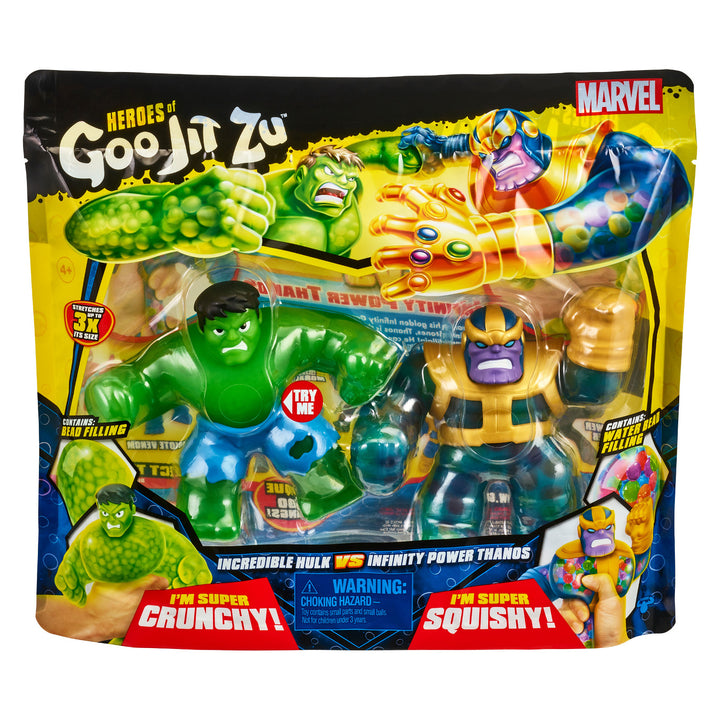 Spielfiguren Helden von Goo Jit Zu Marvel Hulk vs Thanos 2er Set
