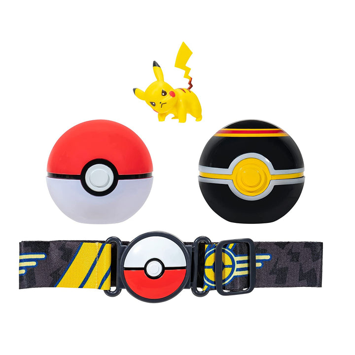 Set Pokemon Clip N Go, Poke Ball, Luxus Ball și Pikachu