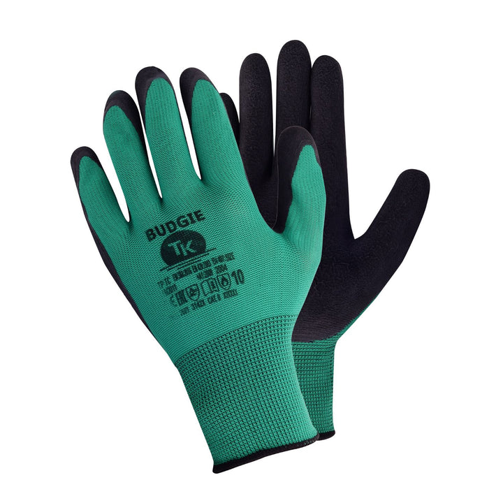 TK Budgie Arbeitshandschuhe 1x Paar Handschuhe aus PVC Gartenarbeit Arbeitsschutz Gartenhandschuhe Schutzhandschuhe  Größe: 6