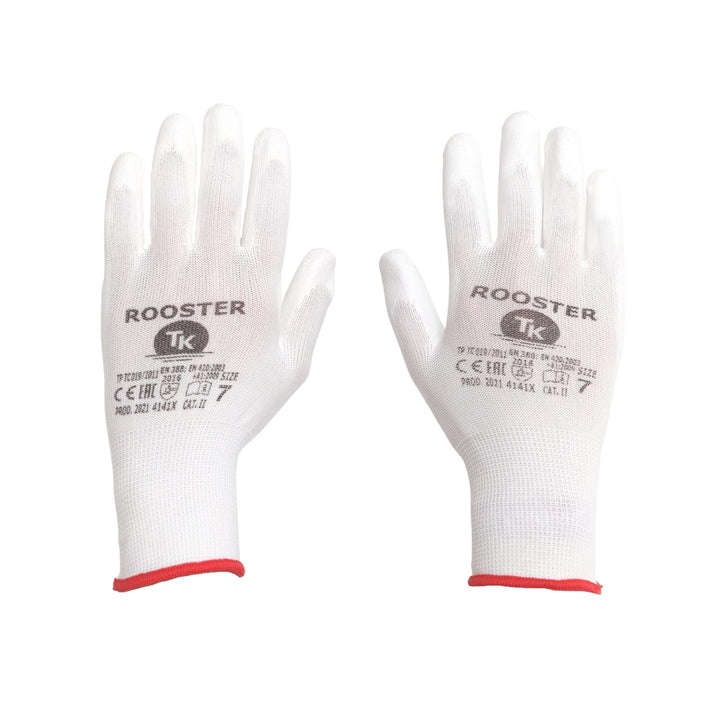 Rooster Polyurethan-Handschuhe Arbeitshandschuhe Schutzhandschuhe Montage Handschuhe Gartenhandschuhe Montagehandschuhe Polyurethan Größe: 10 (3x Paar)