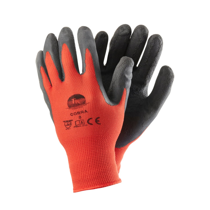 LATEXBESCHICHTETE COBRA-HANDSCHUHE GRÖSSE 9 (3 PAAR)