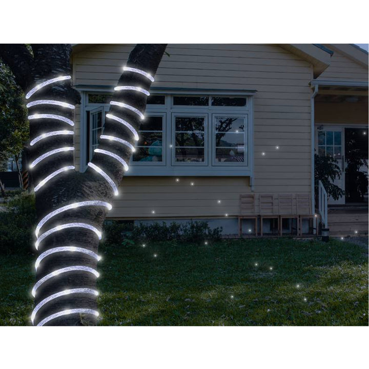 Weihnachtsbeleuchtung Beleuchtung Lichterkette Moon In The Room 100 LEDs Schnur mit Glitzer silber Lampen Kaltweiß