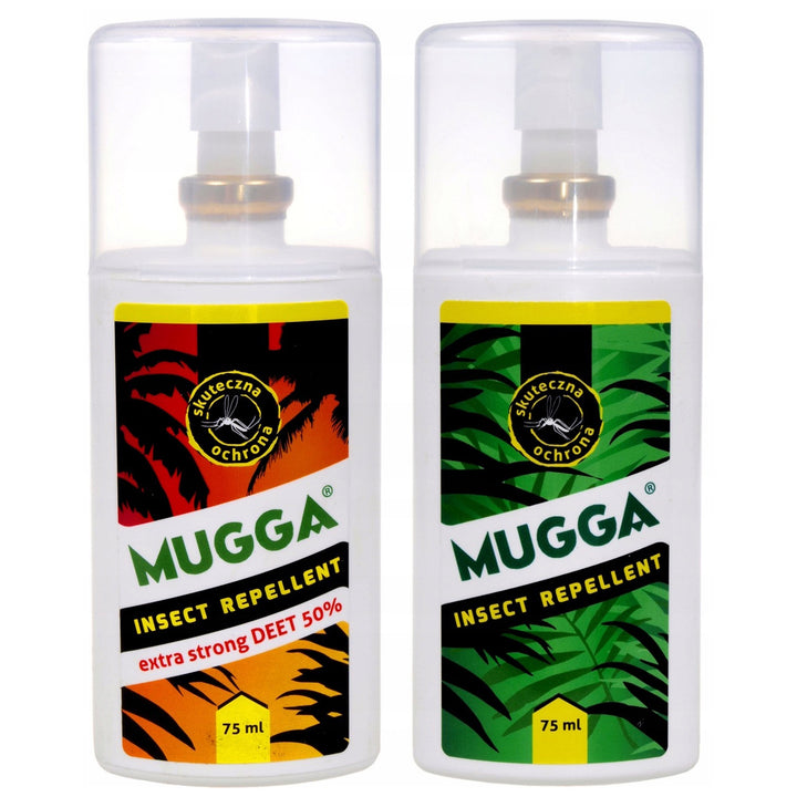 Set 2X MUGGA 50% + 9,5% DEET Family Mückenschutzmittel