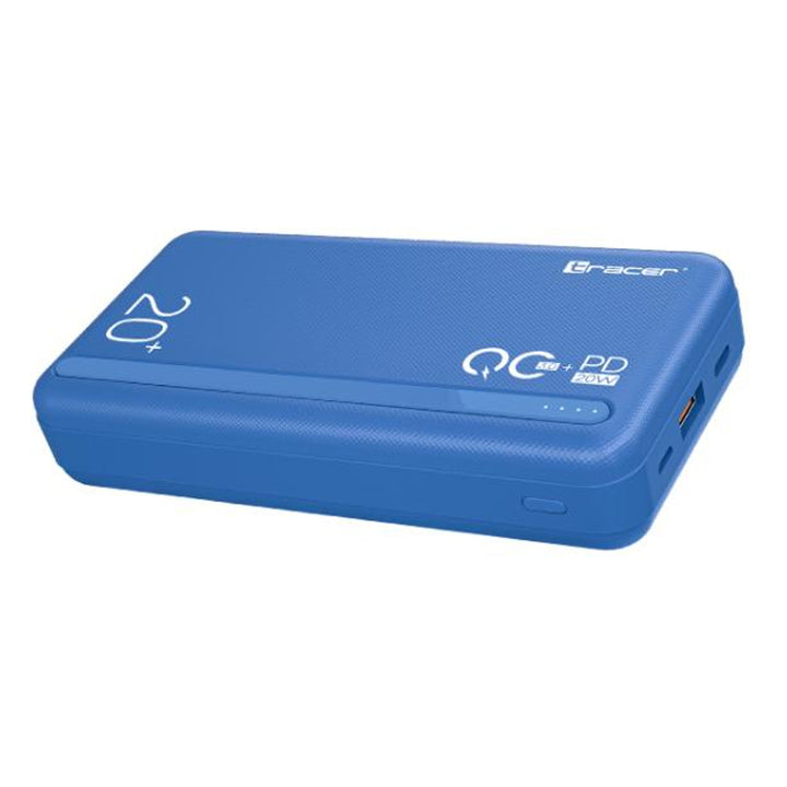 Powerbank mit Schnellladefunktion Externer Akku 2000mAh/ 3.7 V Quick Charge QC3.0 Fast Charge Power delivery PD20W USB-typ-C USB (Blau)