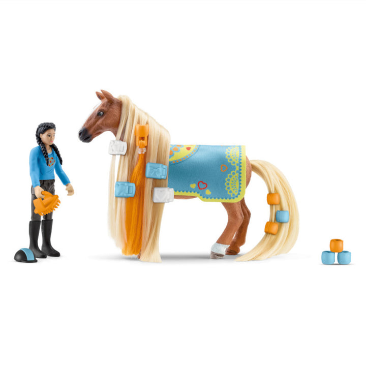 Schleich SLH42585 Styling Pferd Kim und Caramelo Spielfigur Spielzeug Set