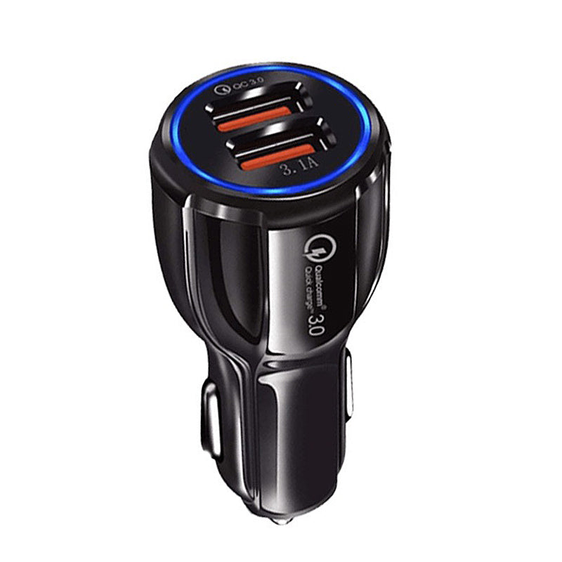 Maclean MCE478 2-Fach USB Ladegerät +1m USB Kabel Zigarettenanzünder Quick Charge 3.0 bis 30W Schnellladung KFZ 1xQC3.0 5V/3A, 9V/1.8A, 12V/1.6A 1x 5V/3.1A