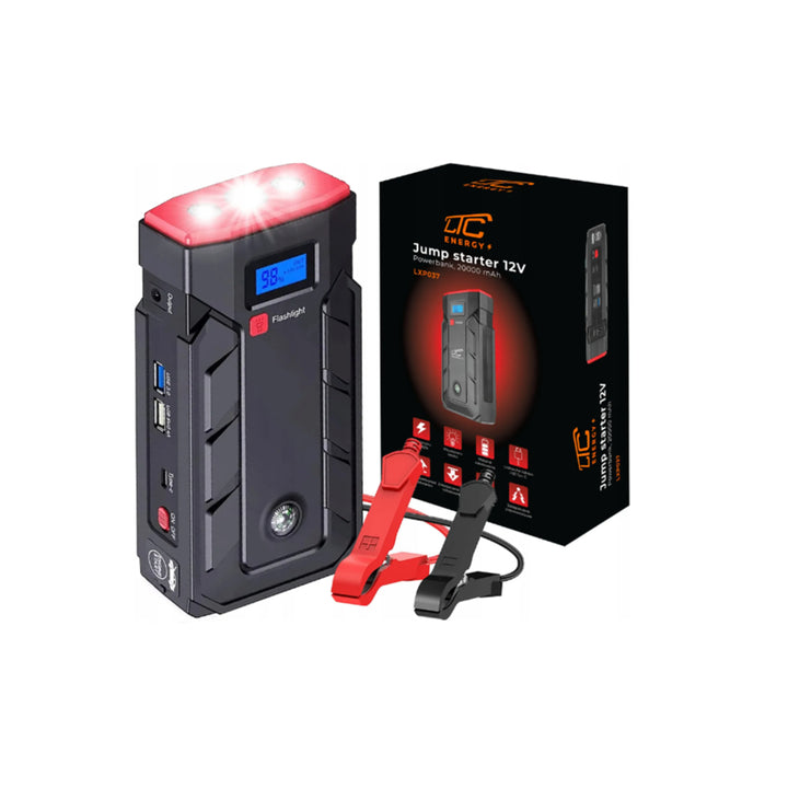 Booster Auto KFZ Ladegerät Jump Starter Starthilfekabel 20AH 12V Powerbank 20.000 mAh QC3.0