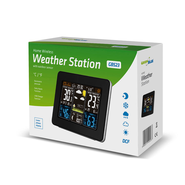 GreenBlue GB523 Wetterstation + Batterie + Netzgerät