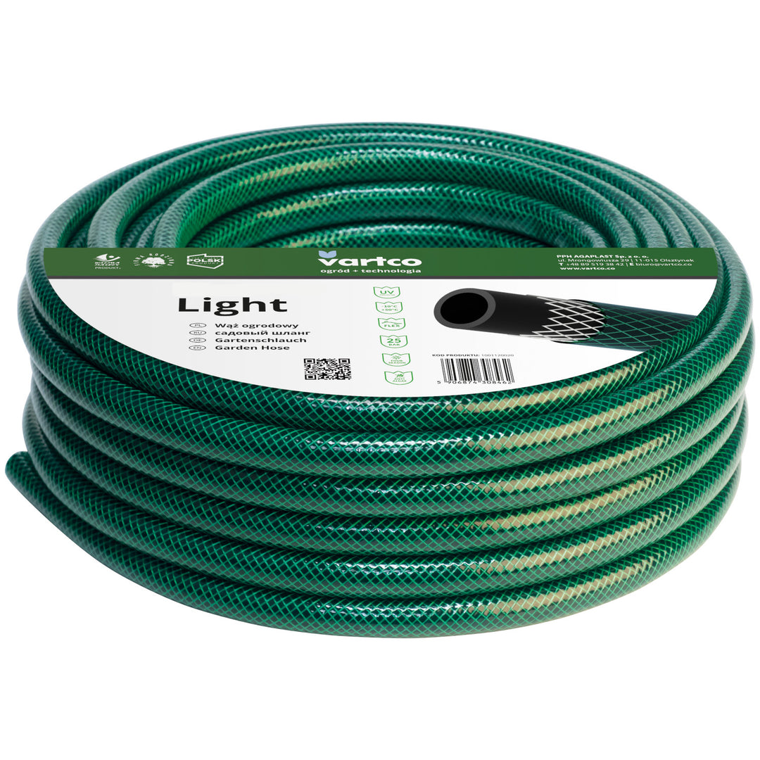 Gartenschlauch 20m 1/2" Vartco Light + Armaturen + Beregnungsanlage