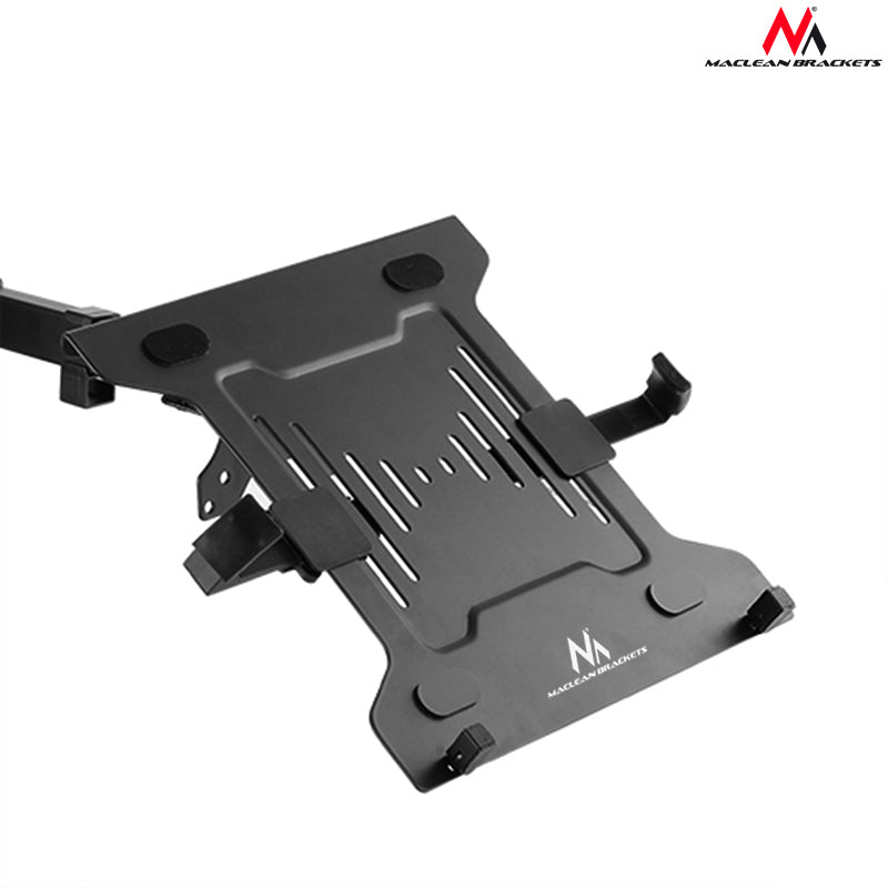 Maclean MC-883+MC-764 Laptop Halterung Kompatibiel mit Laptops/Notebooks von 23 bis 42 cm Tischhalterung Schwenkbar Neigbar Höhenverstellbar Doppelarm Maximale Belastung: 4,5 kg