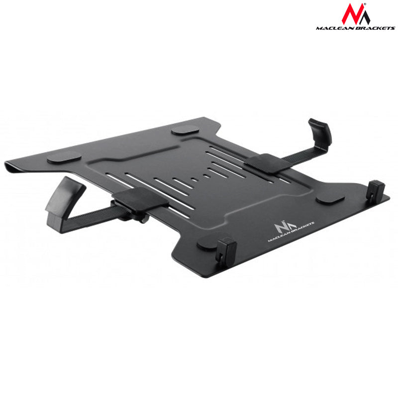 Maclean MC-883+MC-764 Laptop Halterung Kompatibiel mit Laptops/Notebooks von 23 bis 42 cm Tischhalterung Schwenkbar Neigbar Höhenverstellbar Doppelarm Maximale Belastung: 4,5 kg