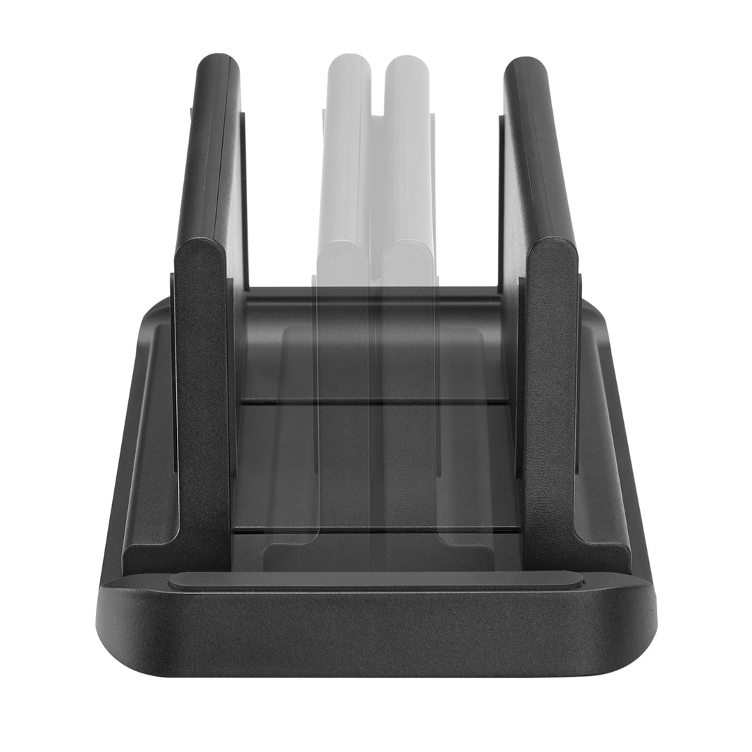 Mini PC/Thin-Client-Halterung 2 in 1 Freistehend oder VESA-Befestigung Kompatibel mit VEASA-Halterungen Maximale Belastung 3kg einstellbare Breite: min. 5 mm, max. 70 mm Schwarz