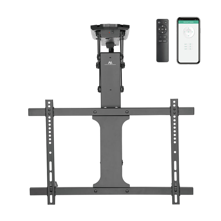 Maclean elektrische Deckenhalterung für TV, TUYA-Unterstützung, max VESA 600x400, für schräge Wände, Fernbedienung, 32"-70", 35kg, MC-880T