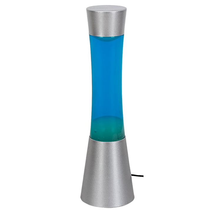 Minka,lavalampe Gy6.35 20W, 39,5 cm silber blau - dekorative Lampe