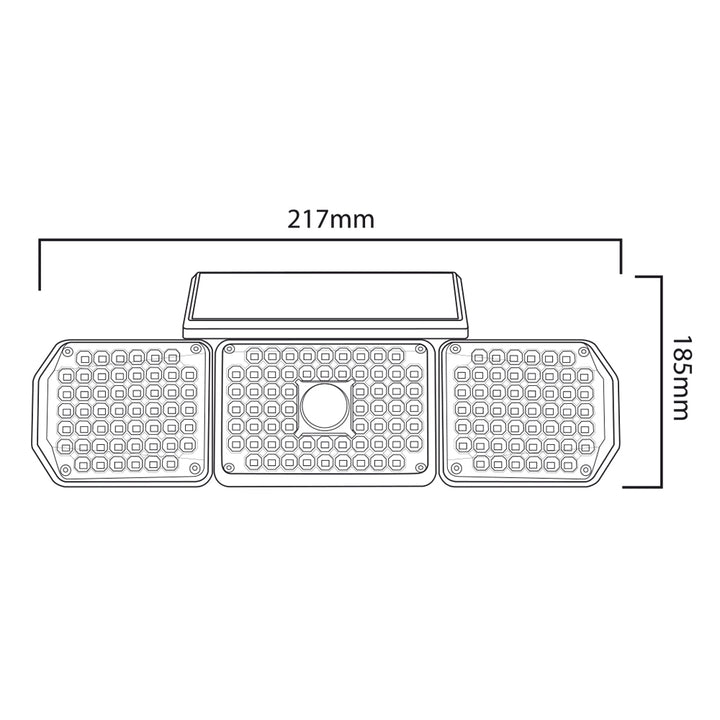 Maclean MCE615 Wandleuchte Solarlampen für Außen mit Bewegungsmelder IP65 4W 320lm 122 LED SMD 4000K Neutralweiß