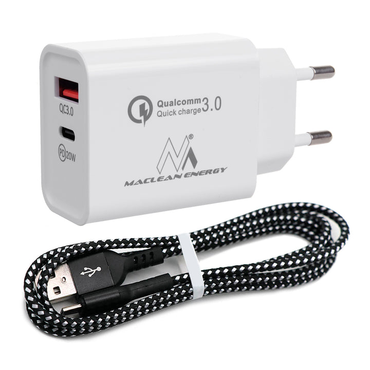 20W Quick Charge Power Delivery USB Typ-C Netzladegerät plus 1m Kabel