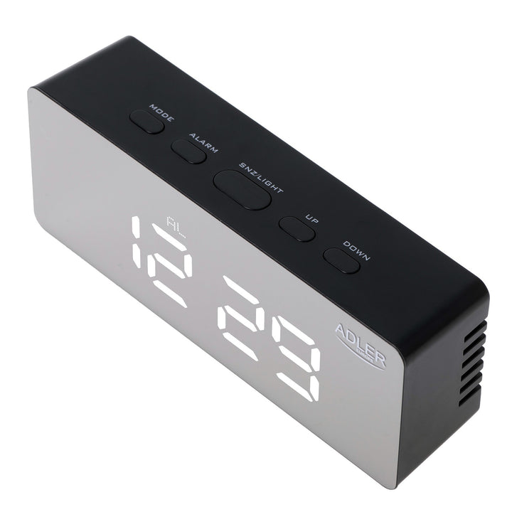 Wecker mit Raumtemperaturanzeige Alarm Datumsanzeige Weckeranzeige Hintergrundbeleuchtung Tischuhr Temperaturanzeige USB- oder batteriebetrieben (Schwarz)