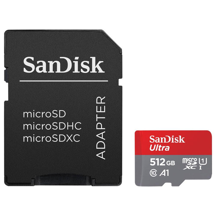 512GB Ultra microSDXC+ SD Adapter 120MB/s A1 Klasse 10 UHS-I