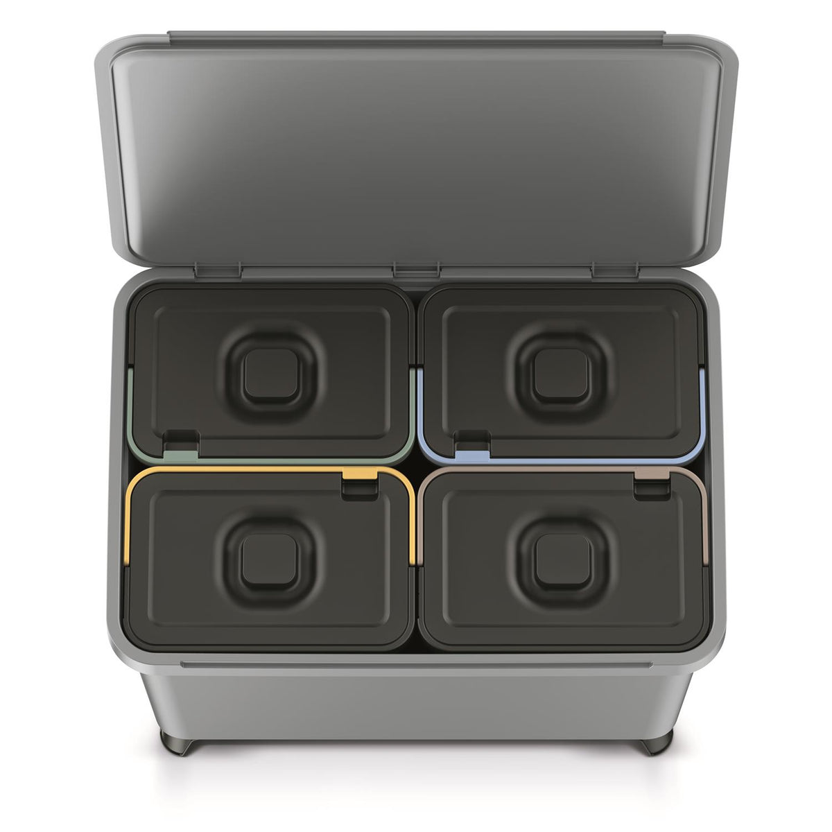 Sistema Raccolta Differenziata Keden - 4 Contenitori Da 10L Grigi - Montaggio A Parete - Foto 12