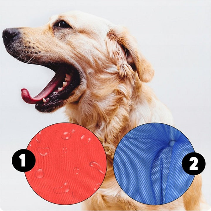 Ecco Hunde- und Katzenbett mit Kissen Wasserdichtes Nylon Hundekissen Hundekorb Haustierbett Waschbar Wasserdichtes Material (Innenmaße: 130x100 / Außenmaße: 145x115cm, Grau/schwarz)