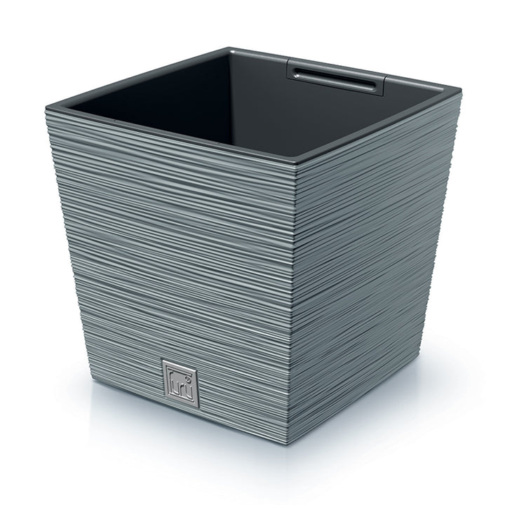 Prosperplast Furu Square Low Pot mit Einsatz DFS300-422U - Farbe Beton (grau)