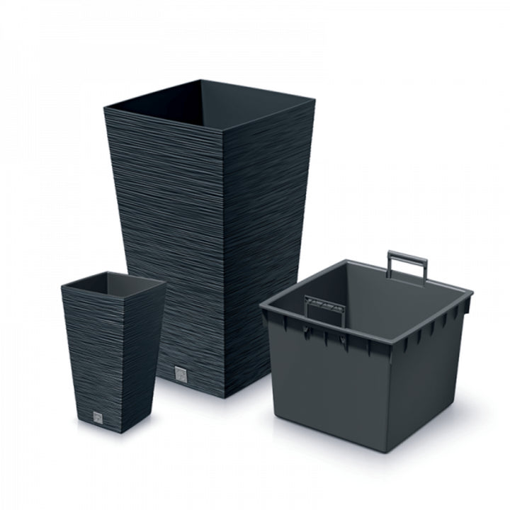 Prosperplast Furu Square DFSH350-433 Pflanzgefäß - Anthrazit