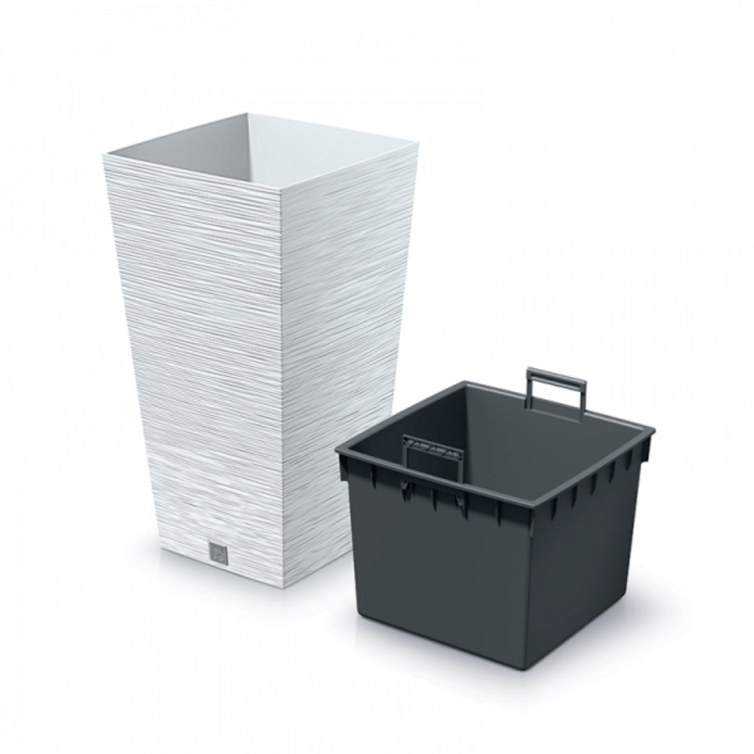 Prosperplast Furu Square DFSH350-S449 Pflanzgefäß - Weiß