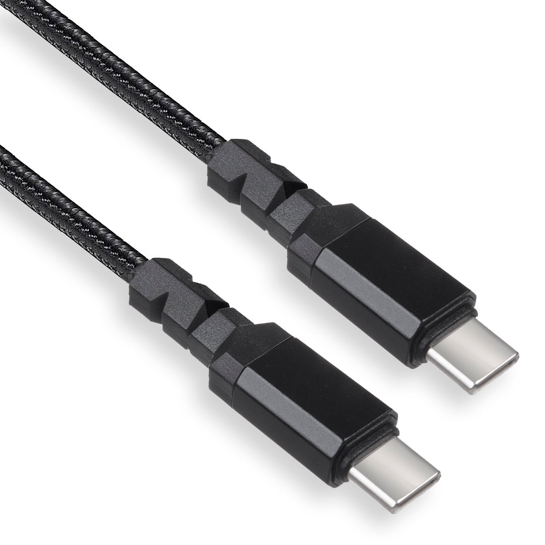 Kabel 2 x USB-C 100W Maclean, unterstützt PD, Datenübertragung bis zu 10Gbps, 5A, schwarz, Länge 1m, MCE491