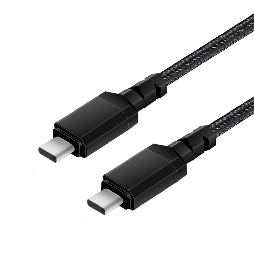 Kabel 2 x USB-C 100W Maclean, unterstützt PD, Datenübertragung bis zu 10Gbps, 5A, schwarz, Länge 1m, MCE491