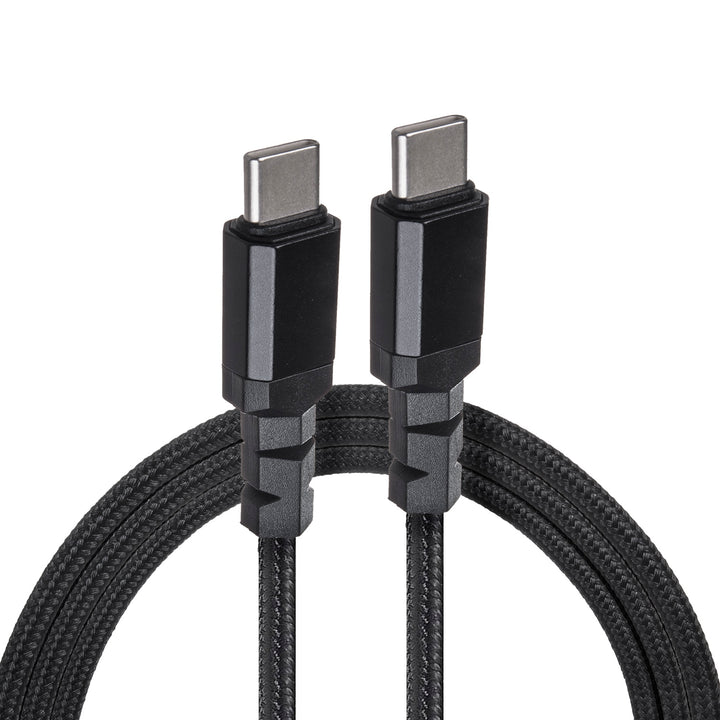 Kabel 2 x USB-C 100W Maclean, unterstützt PD, Datenübertragung bis zu 10Gbps, 5A, schwarz, Länge 1m, MCE491